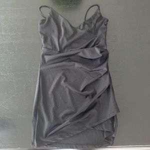 NEVER WORN, black tight mini dress, size medium
